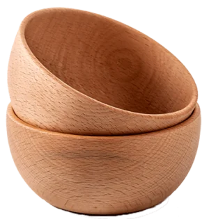 Empty Wooden Bowls
